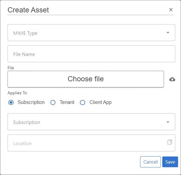 Create custom asset