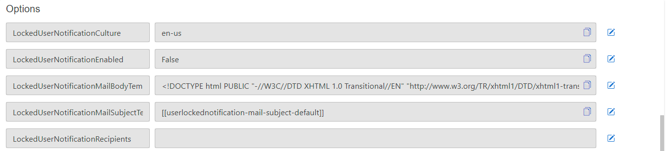 UserStore IDP options